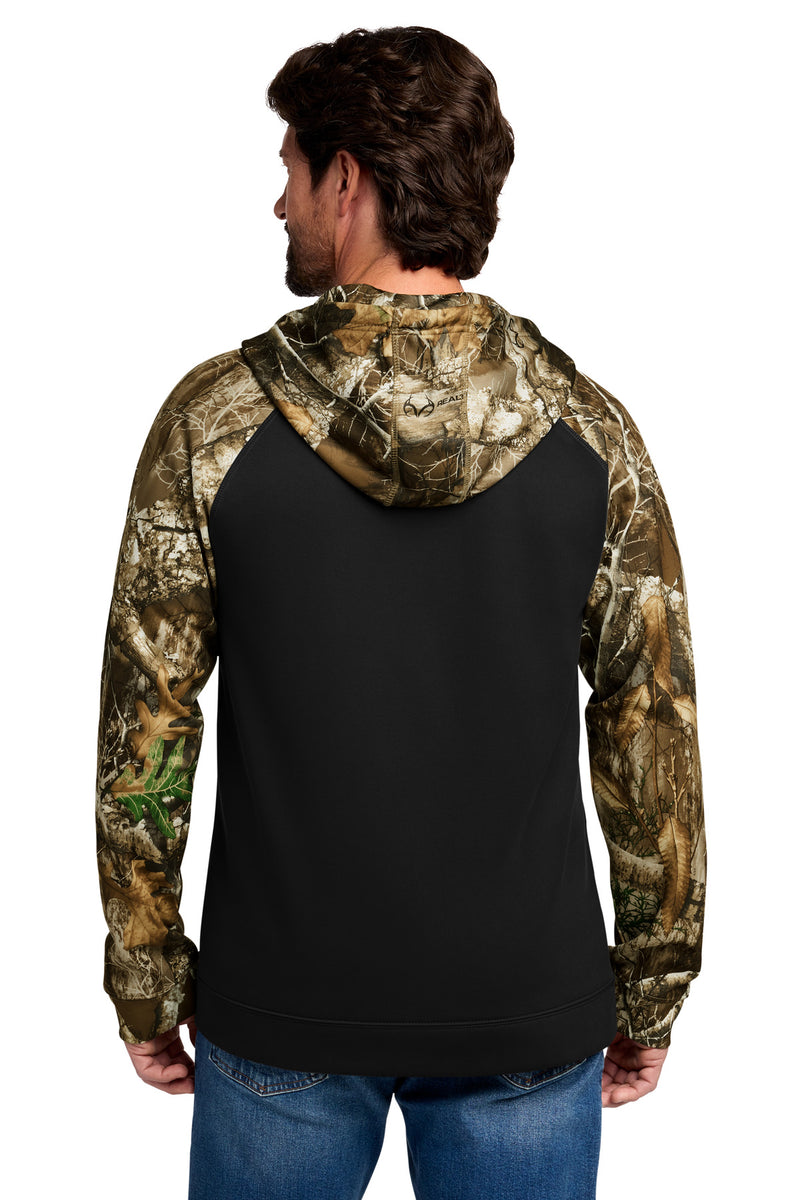 Russell Outdoors Realtree Performance Colorblock Full-Zip Hoodie - Black/ Realtree Edge