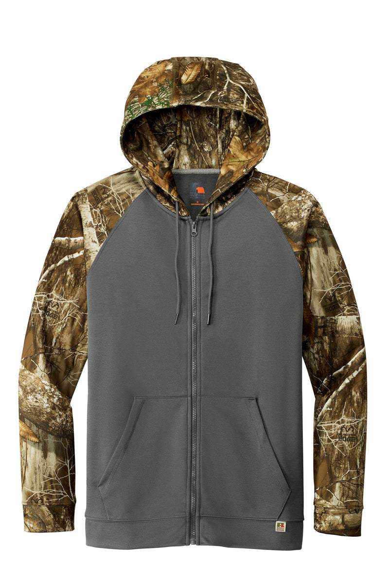 Russell Outdoors Realtree Performance Colorblock Full-Zip Hoodie - Magnet/ Realtree Edge
