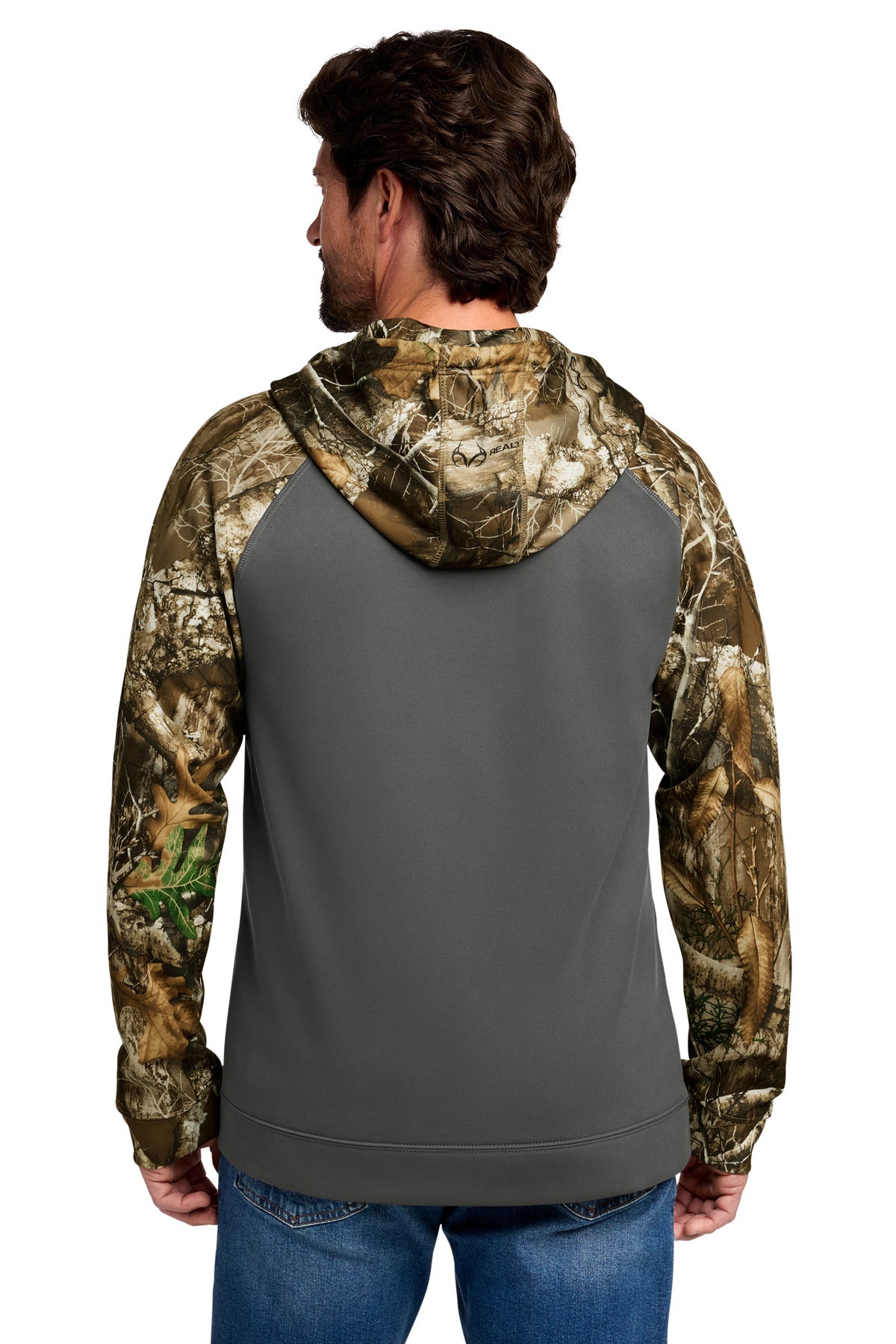 Russell Outdoors Realtree Performance Colorblock Full-Zip Hoodie - Magnet/ Realtree Edge