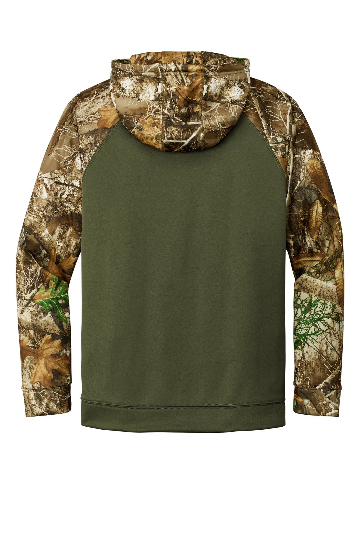 Russell Outdoors Realtree Performance Colorblock Full-Zip Hoodie - Olive Drab Green/ Realtree Edge