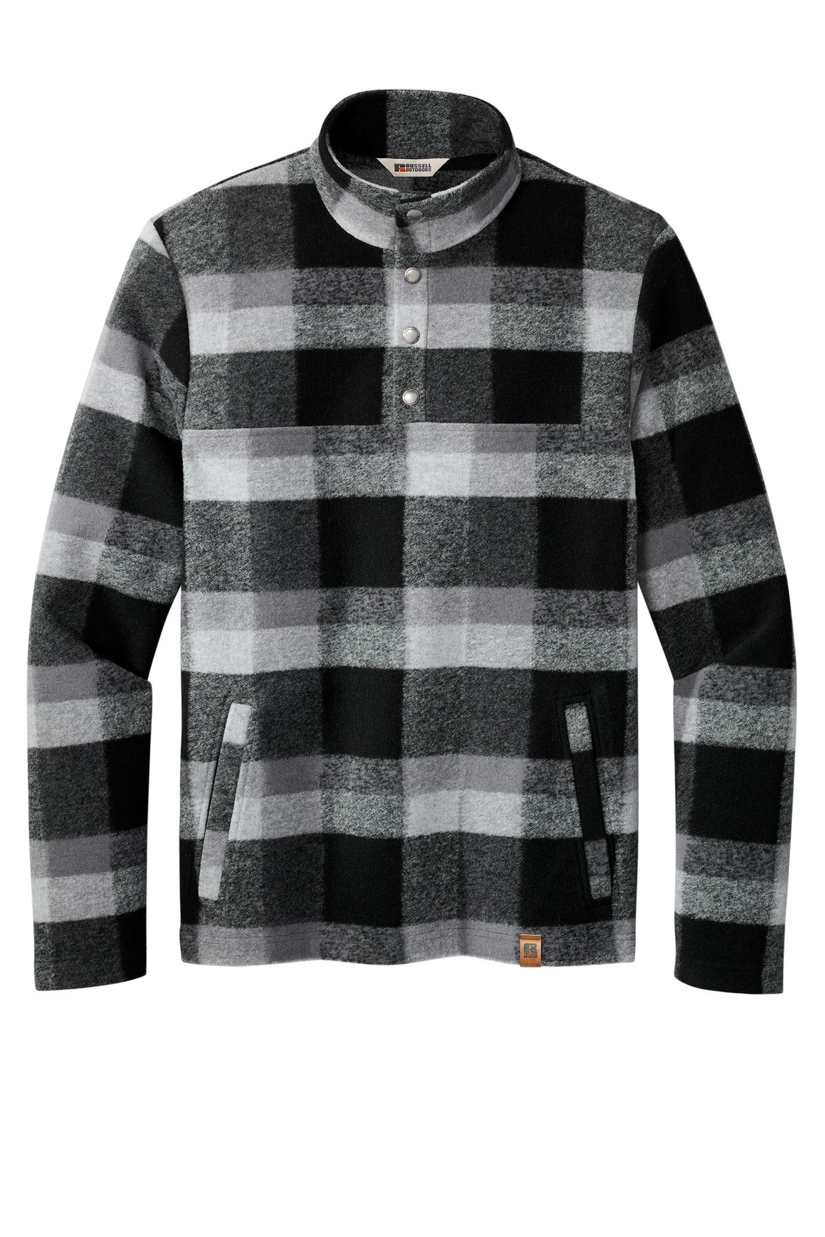 Russell Outdoors Basin Snap Pullover RU551 - Deep Black Plaid