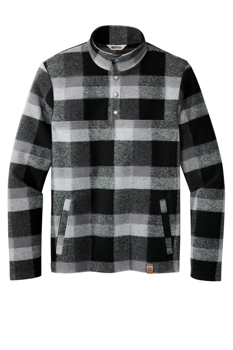 Russell Outdoors Basin Snap Pullover RU551 - Deep Black Plaid