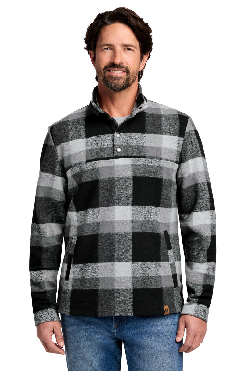 Russell Outdoors Basin Snap Pullover RU551 - Deep Black Plaid