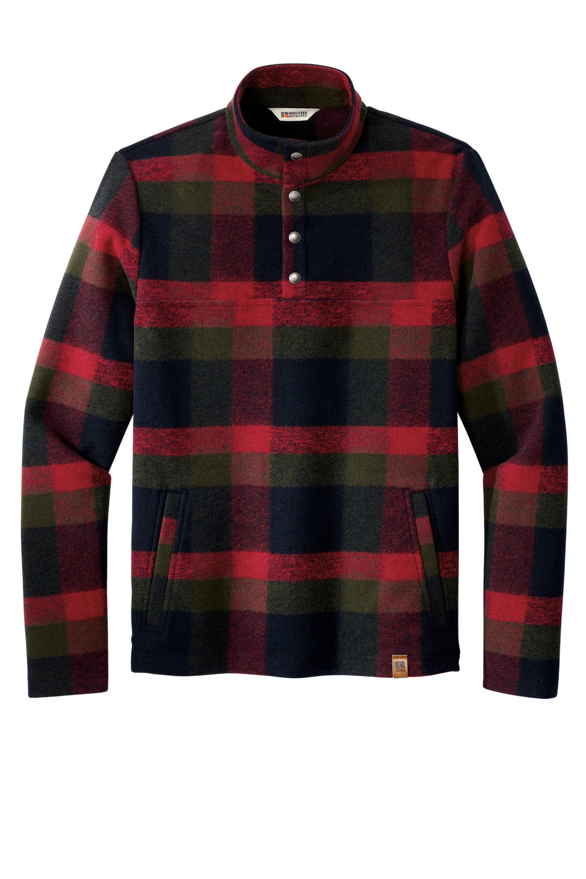 Russell Outdoors Basin Snap Pullover RU551 - Red Plaid