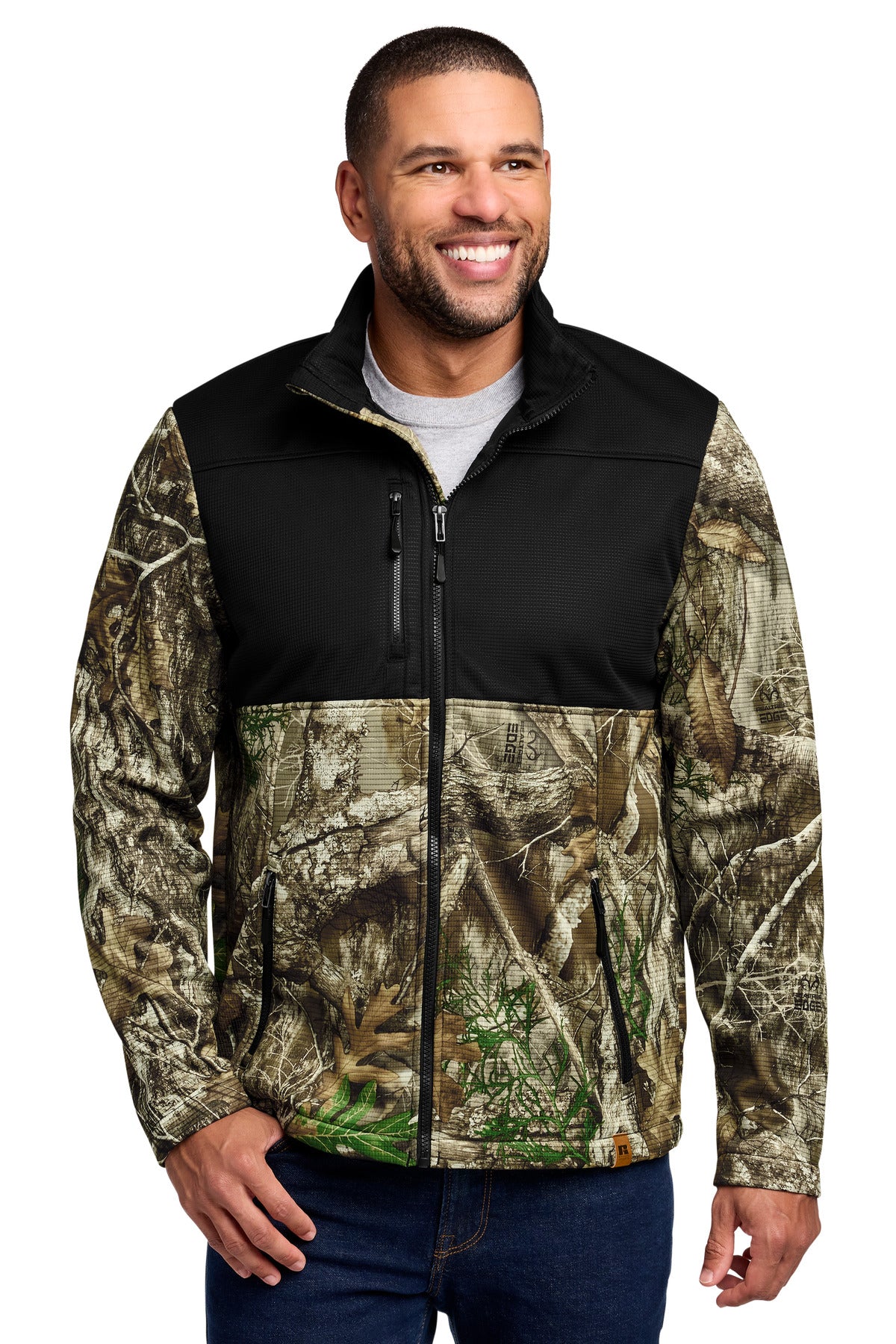 Russell Outdoors Realtree Atlas Colorblock Soft Shell - Deep Black/ Realtree Edge