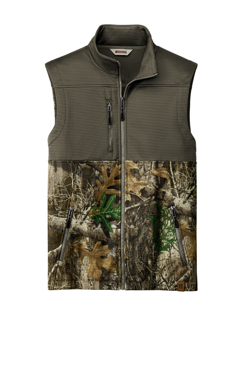 Russell Outdoors Realtree Atlas Colorblock Soft Shell Vest - Cargo Brown/ Realtree Edge