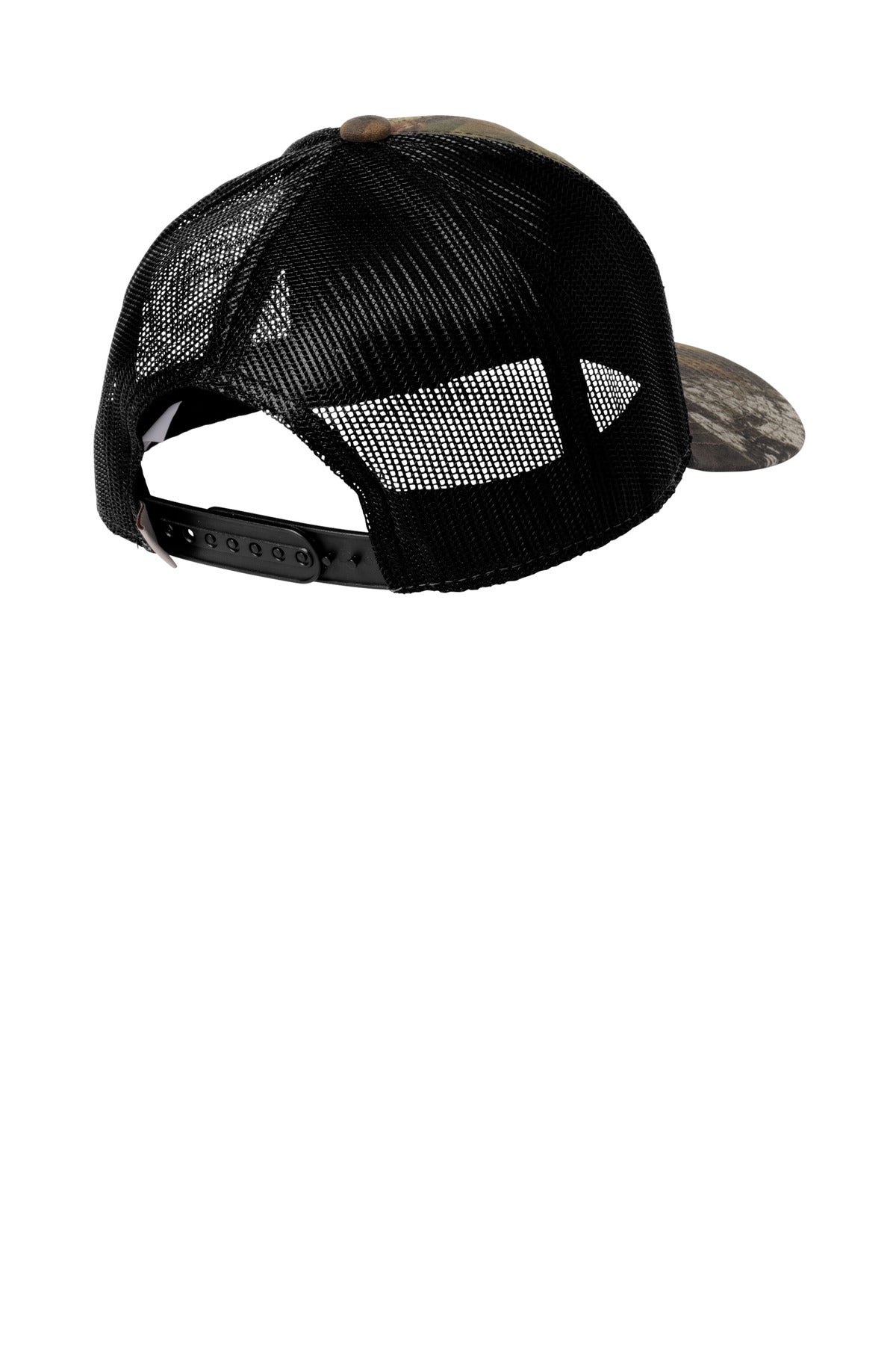 Russell Outdoors Camo Snapback Trucker Cap - Mossy Oak New Break Up/ Deep Black