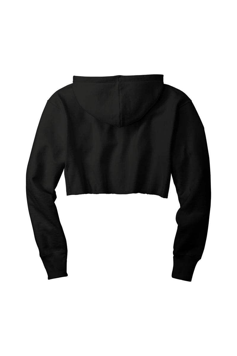 Champion   Women's Reverse Weave   Cropped Cut-Off Hooded Sweatshirt - Black