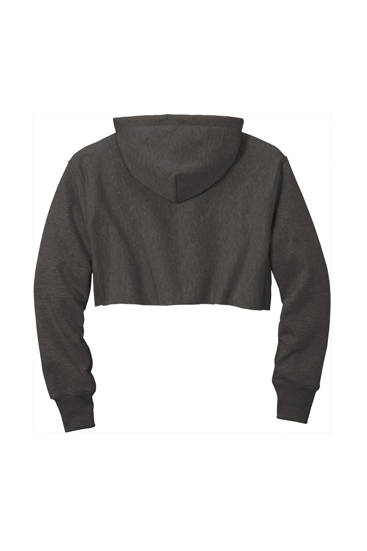 Champion   Women's Reverse Weave   Cropped Cut-Off Hooded Sweatshirt - Charcoal Heather