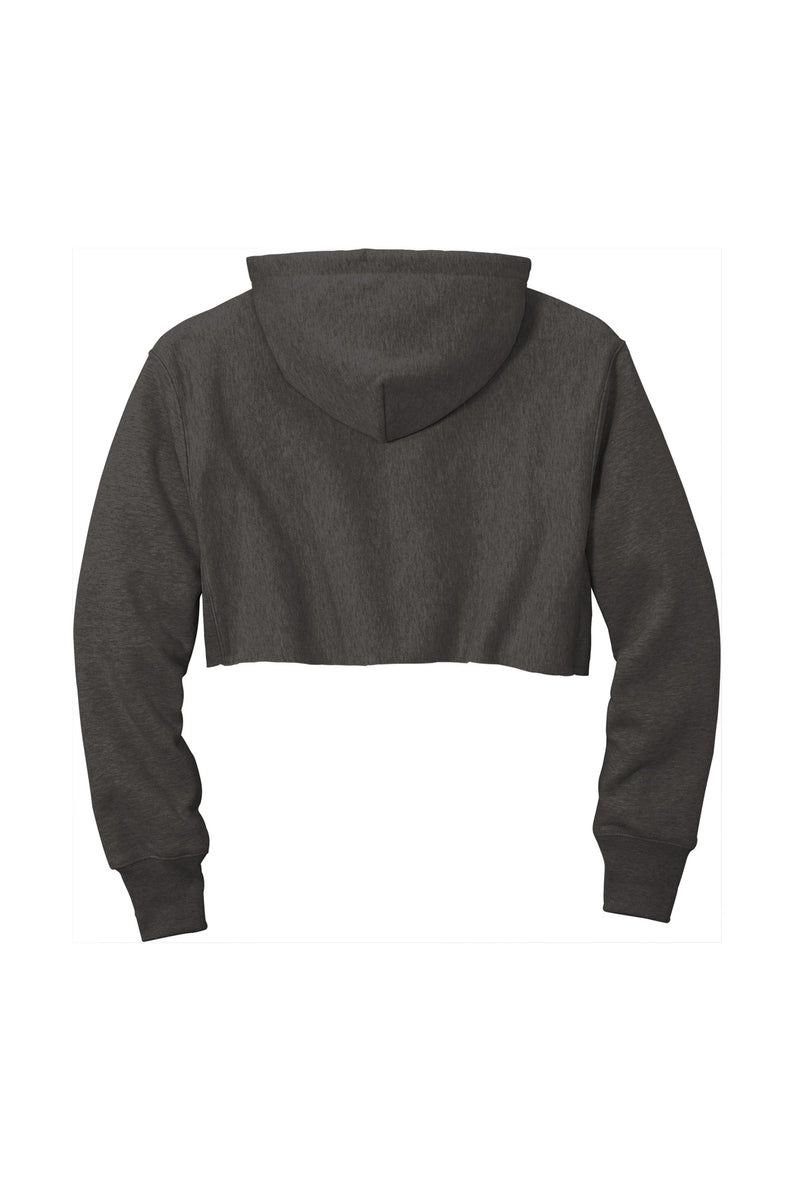 Champion   Women's Reverse Weave   Cropped Cut-Off Hooded Sweatshirt - Charcoal Heather
