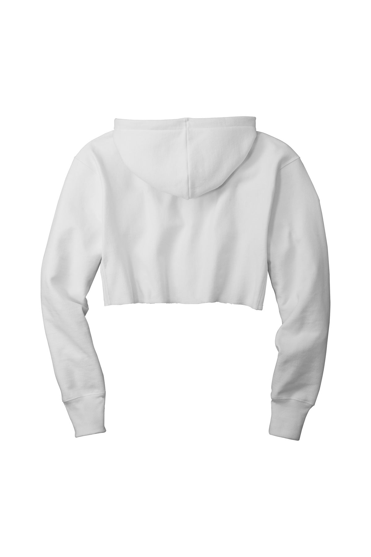 Champion   Women's Reverse Weave   Cropped Cut-Off Hooded Sweatshirt - White
