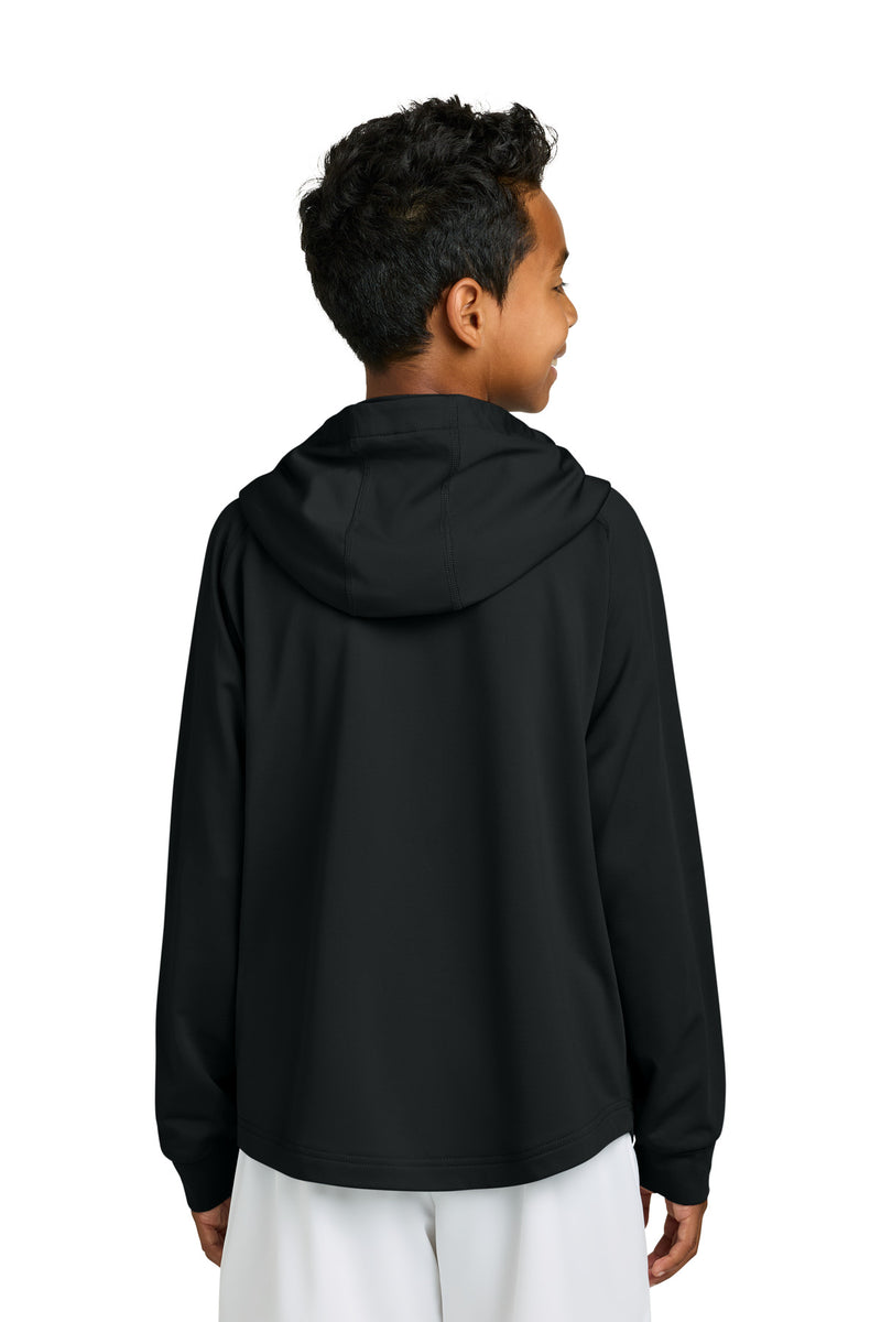 Richardson Youth Charge Performance Fleece Long Sleeve Hoodie - Black
