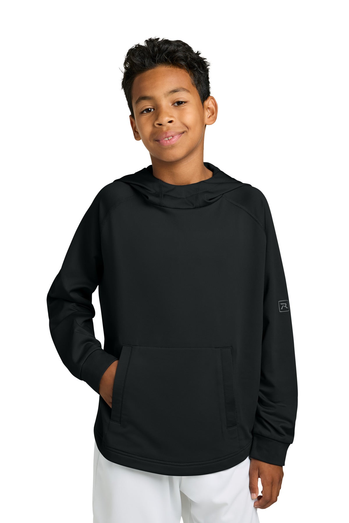 Richardson Youth Charge Performance Fleece Long Sleeve Hoodie - Black