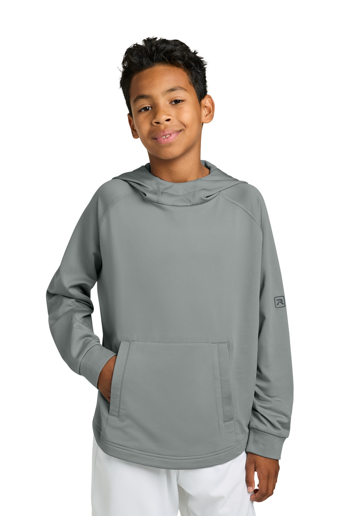 Richardson Youth Charge Performance Fleece Long Sleeve Hoodie - Grey