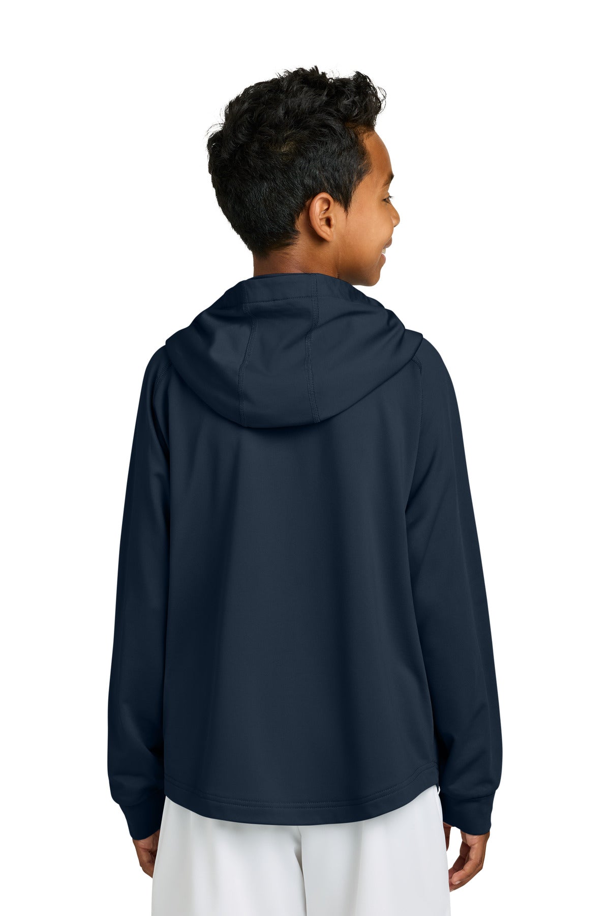 Richardson Youth Charge Performance Fleece Long Sleeve Hoodie - Navy