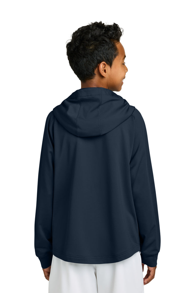 Richardson Youth Charge Performance Fleece Long Sleeve Hoodie - Navy