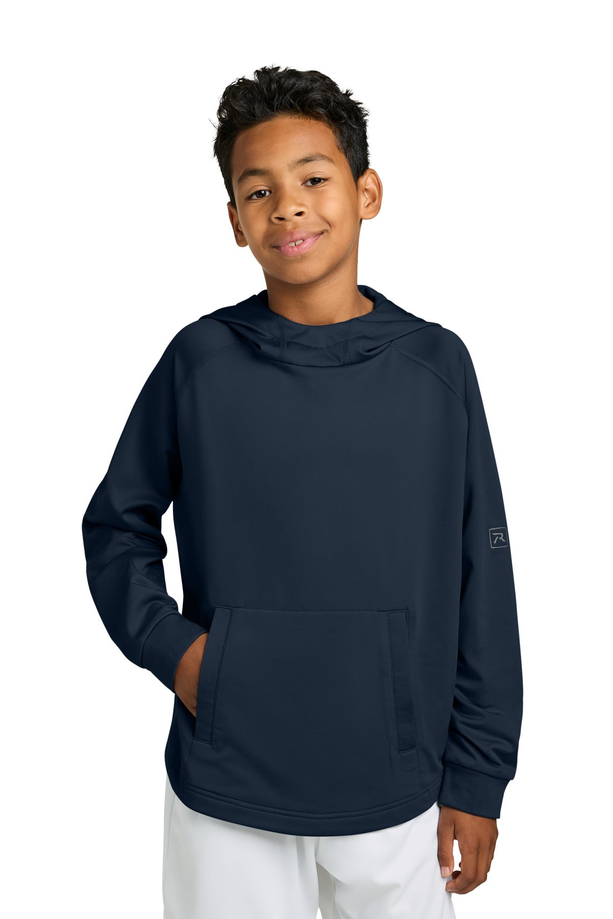 Richardson Youth Charge Performance Fleece Long Sleeve Hoodie - Navy