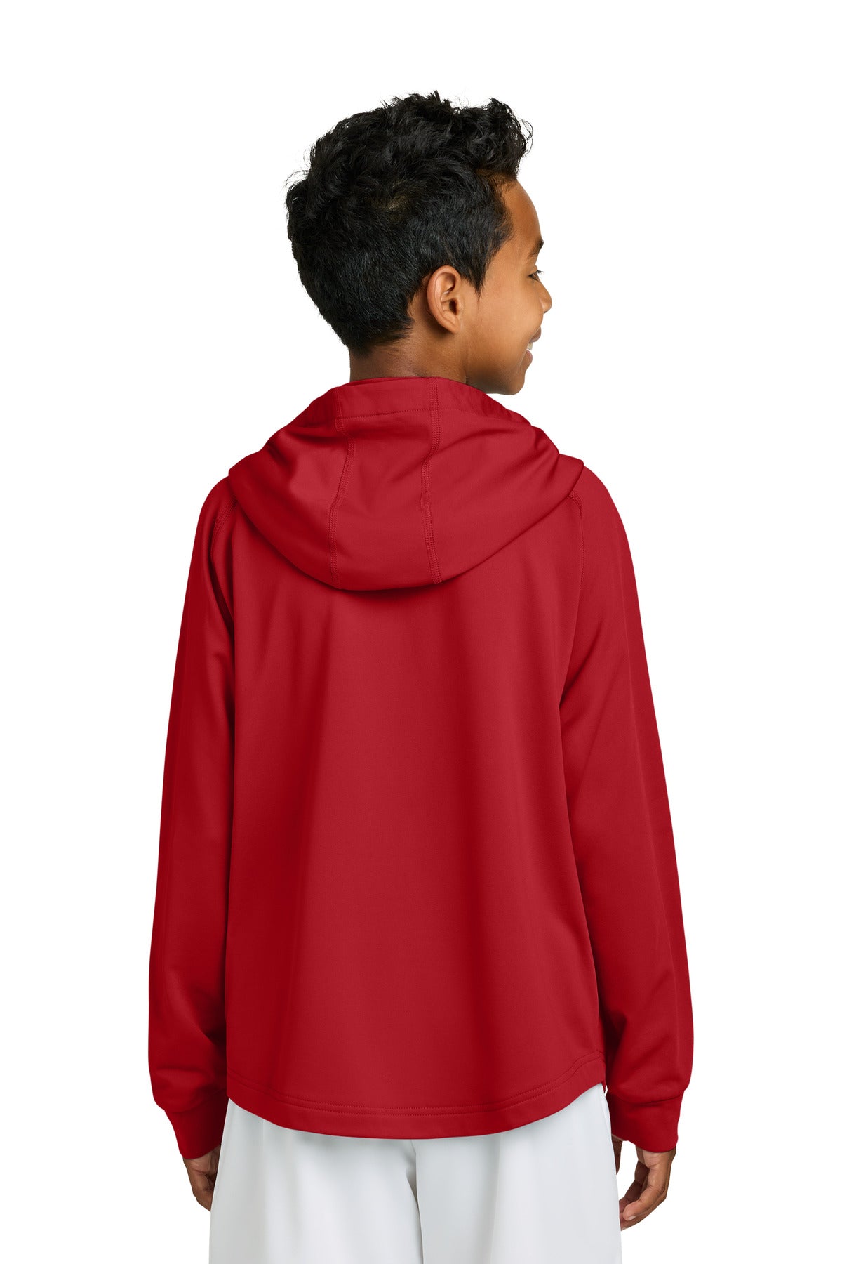Richardson Youth Charge Performance Fleece Long Sleeve Hoodie - Red
