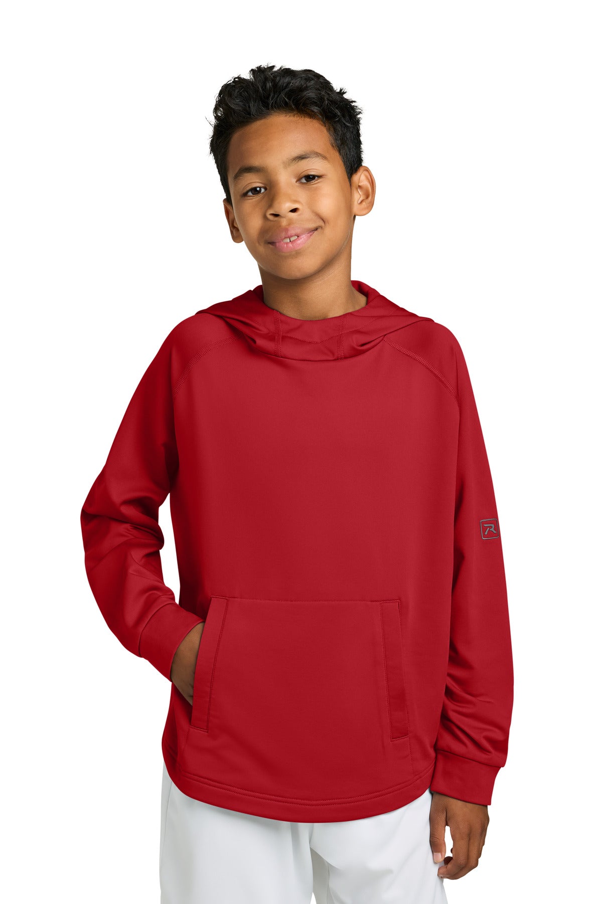 Richardson Youth Charge Performance Fleece Long Sleeve Hoodie - Red