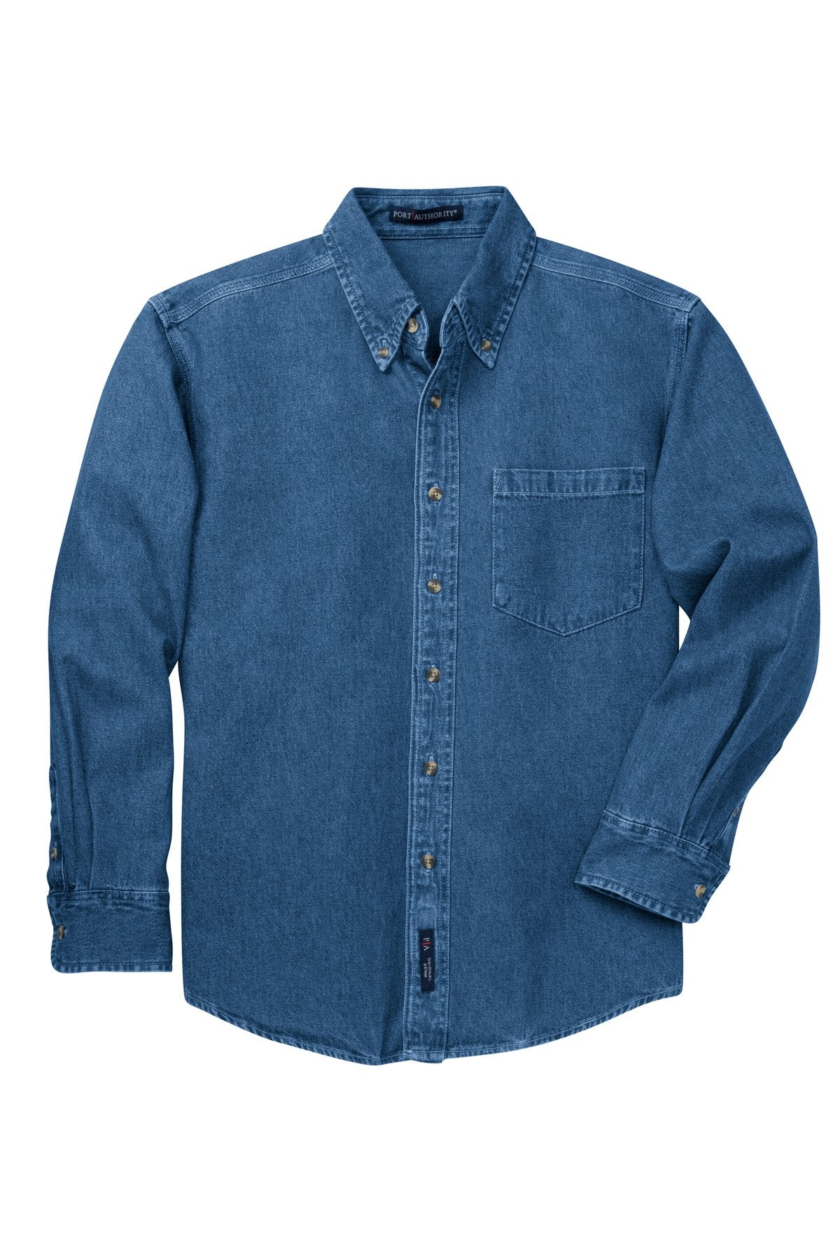 Port Authority Heavyweight Denim Shirt - Dark Blue Stonewashed