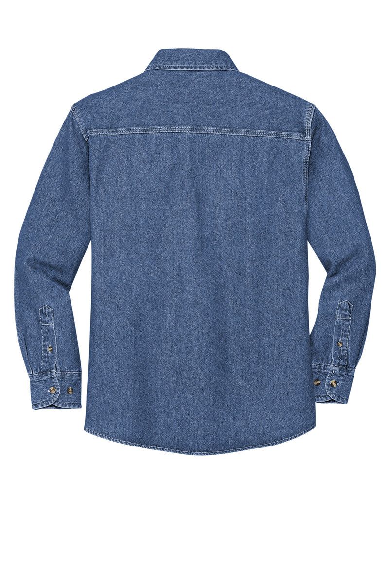 Port Authority Heavyweight Denim Shirt - Dark Blue Stonewashed