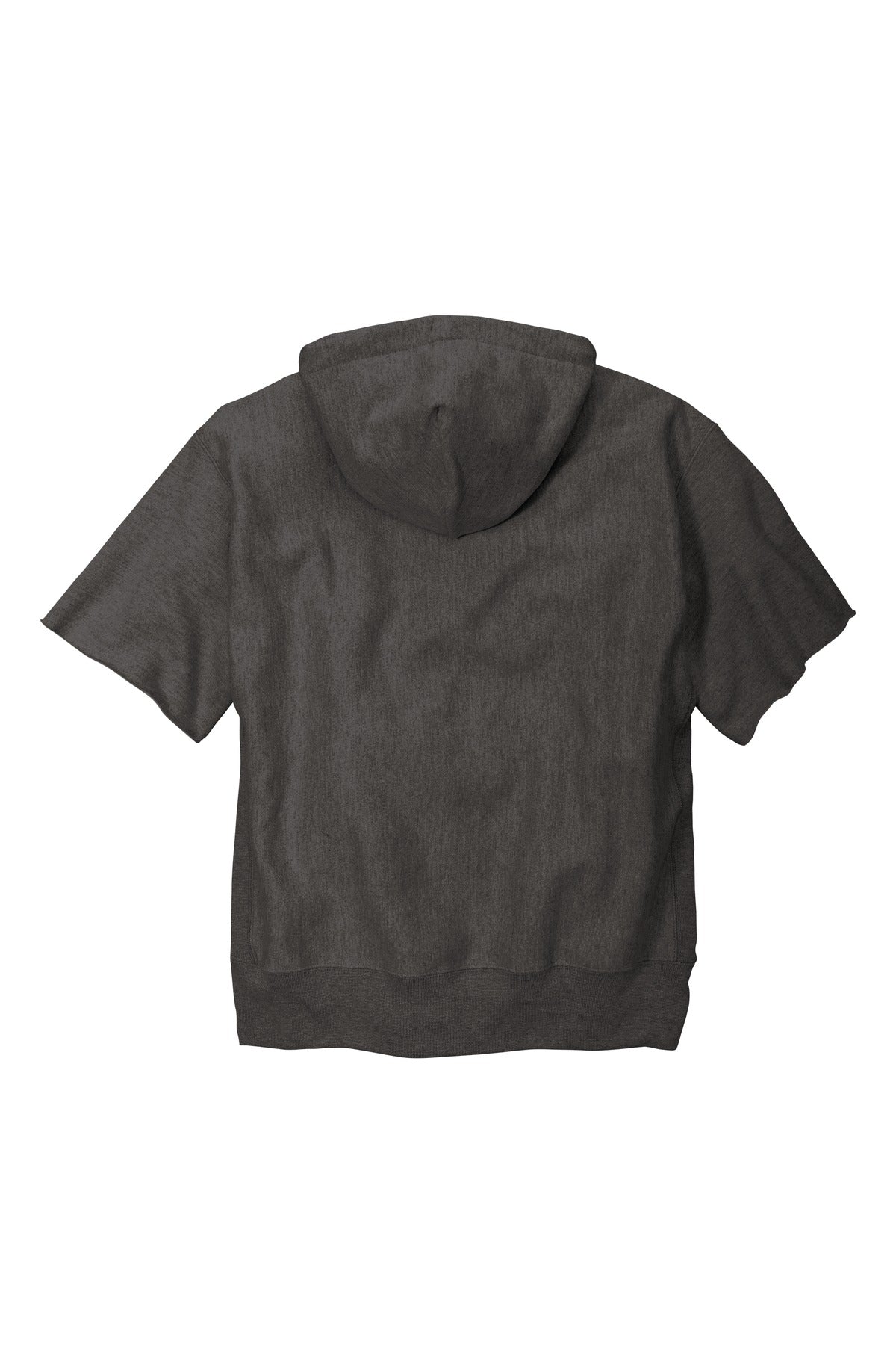 Champion   Reverse Weave   Short Sleeve Hooded Sweatshirt - Charcoal Heather