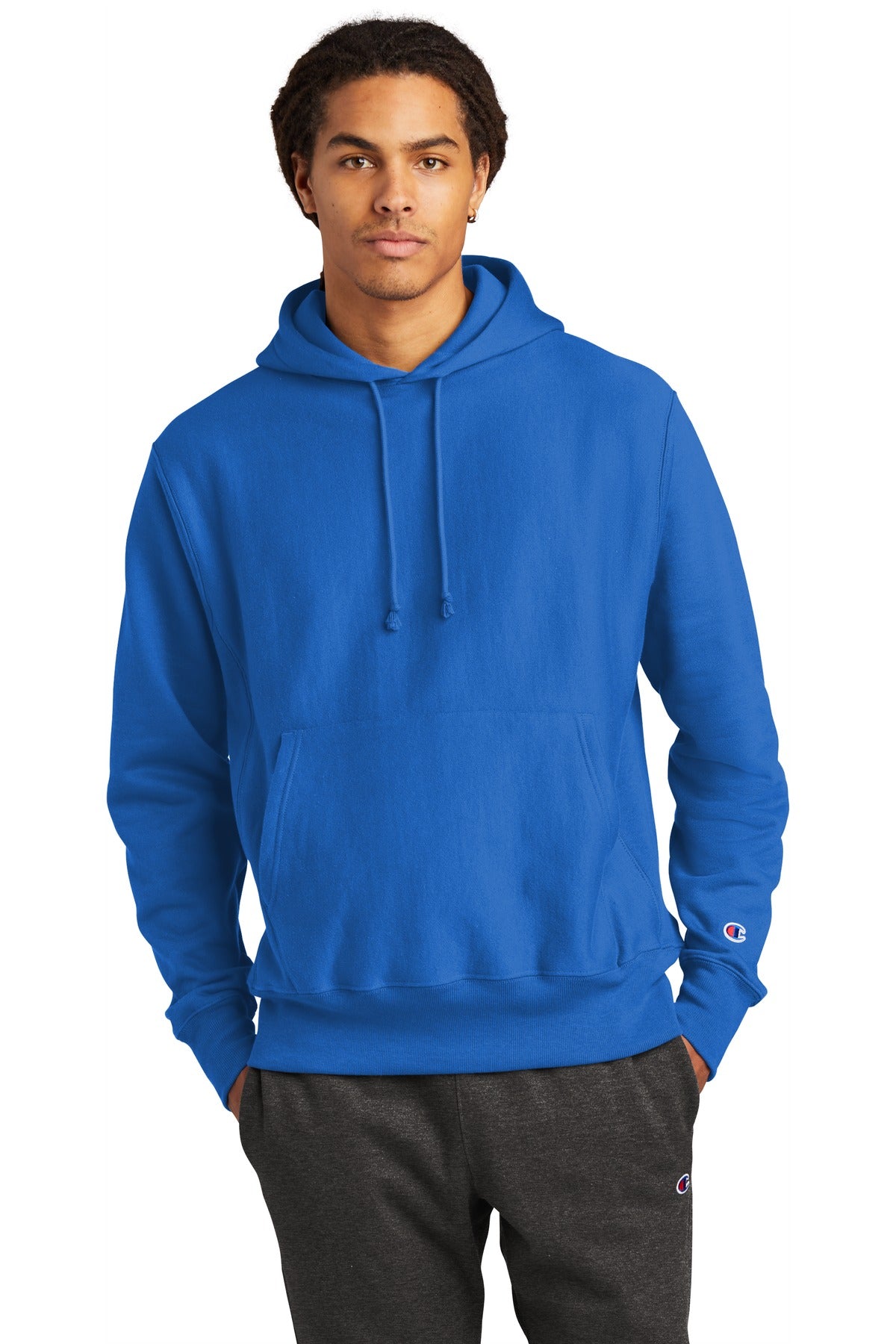 Champion   Reverse Weave   Hooded Sweatshirt - Athletic Royal