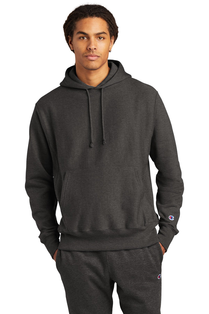 Champion   Reverse Weave   Hooded Sweatshirt - Charcoal Heather