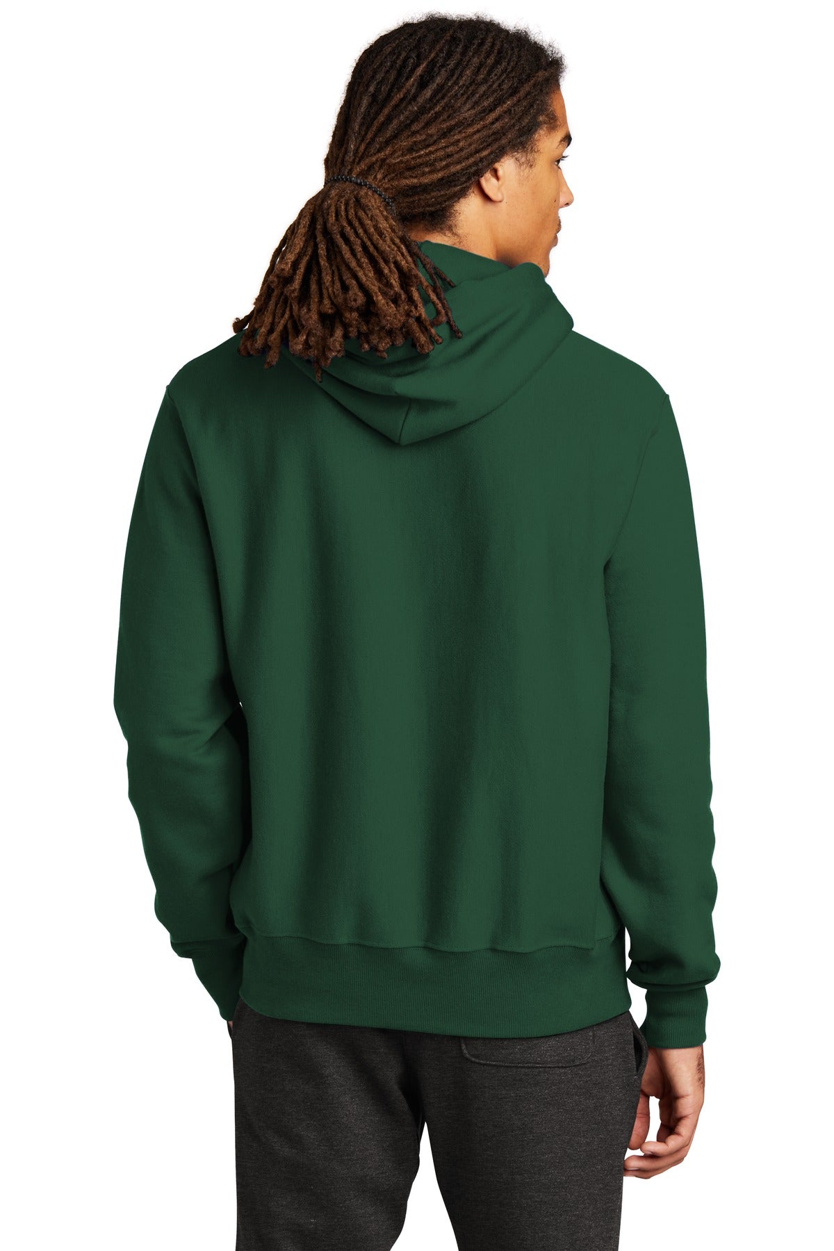 Champion   Reverse Weave   Hooded Sweatshirt - Dark Green