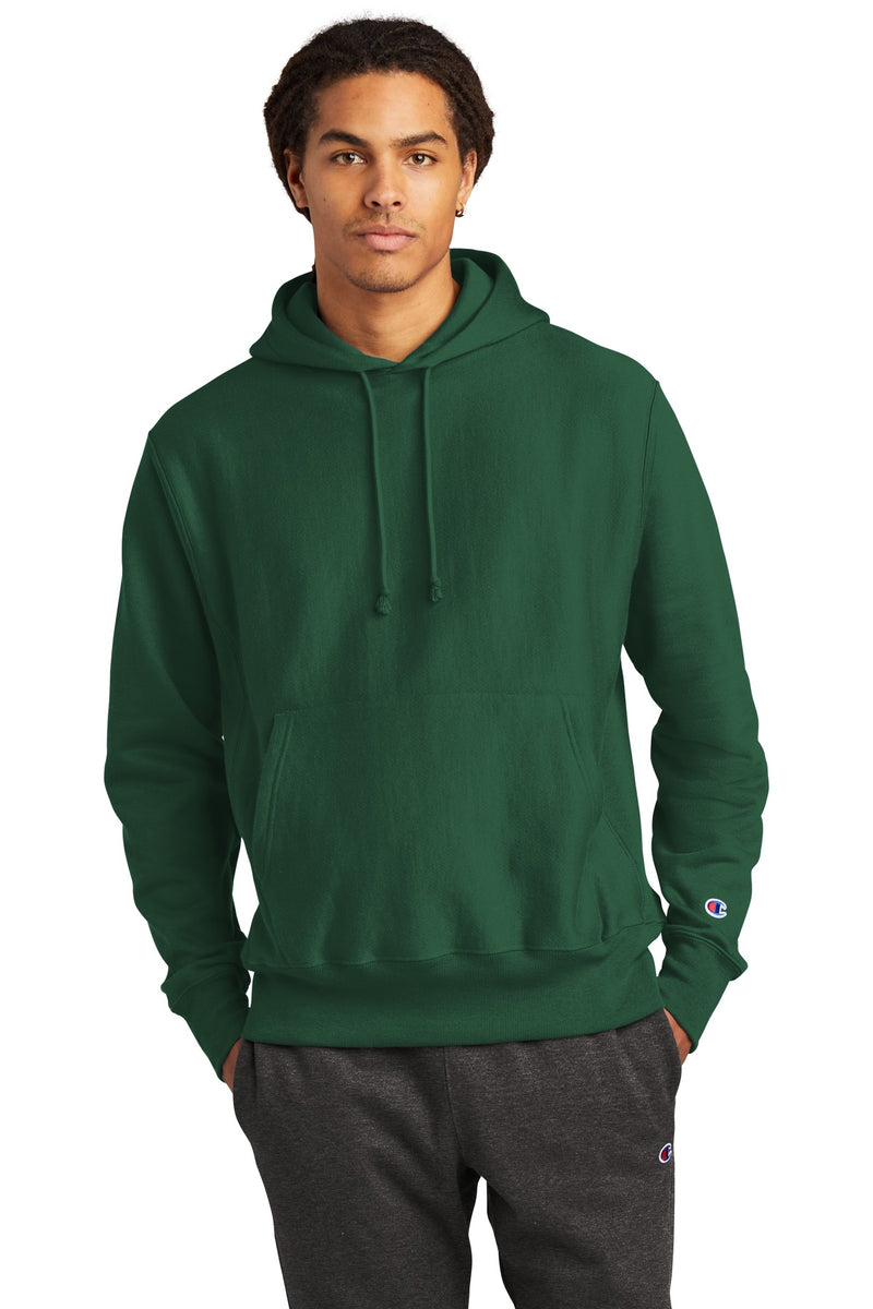 Champion   Reverse Weave   Hooded Sweatshirt - Dark Green