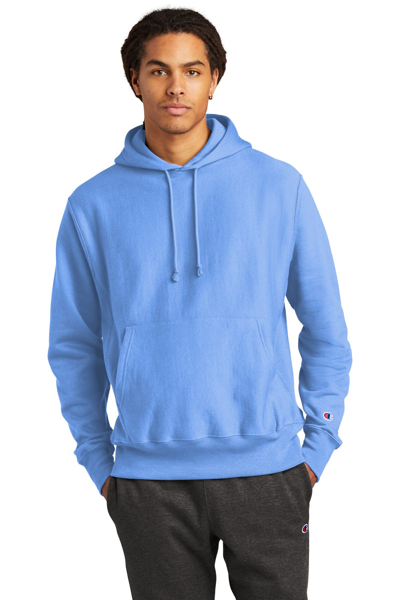 Champion   Reverse Weave   Hooded Sweatshirt - Light Blue