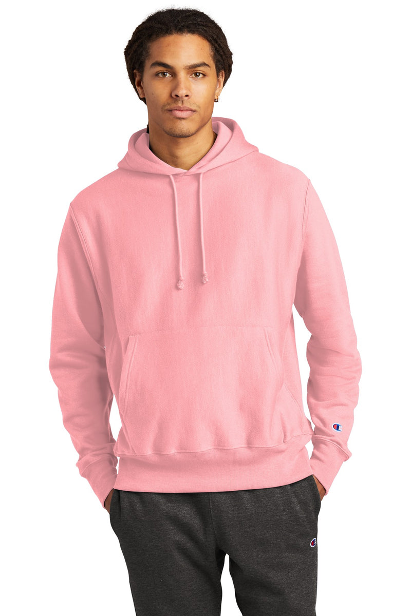 Champion   Reverse Weave   Hooded Sweatshirt - Pink Candy