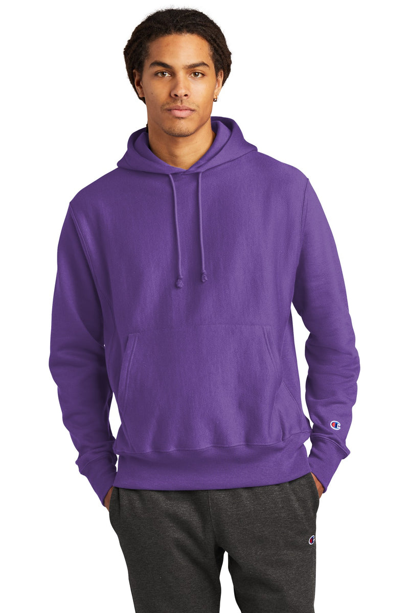 Champion   Reverse Weave   Hooded Sweatshirt - Purple
