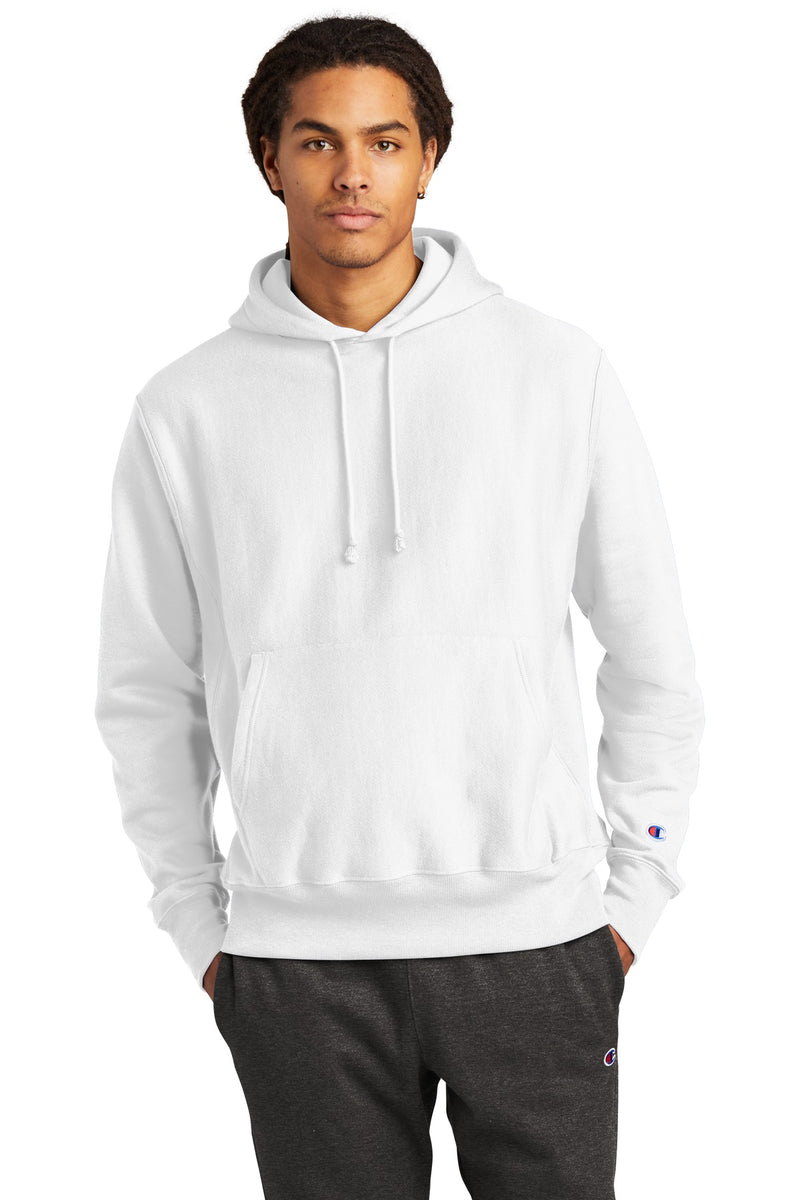 Champion   Reverse Weave   Hooded Sweatshirt - White