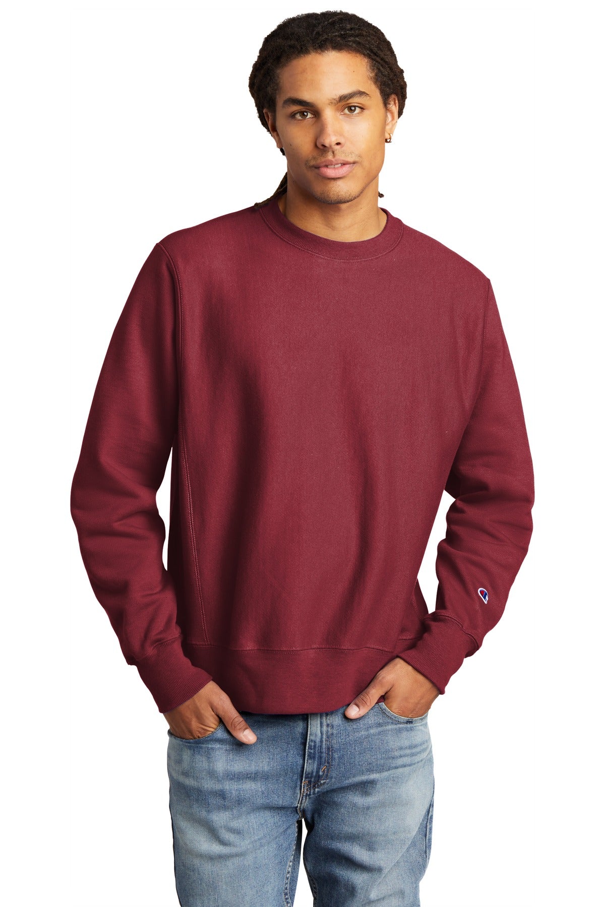 Champion   Reverse Weave   Crewneck Sweatshirt - Cardinal