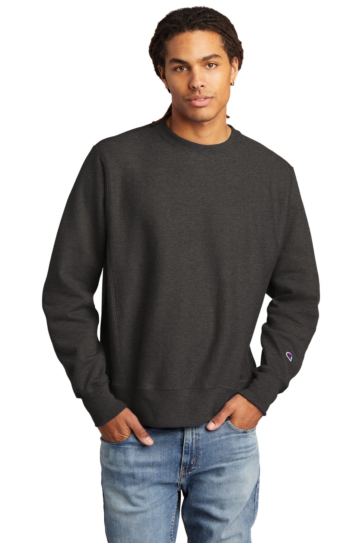 Champion   Reverse Weave   Crewneck Sweatshirt - Charcoal Heather