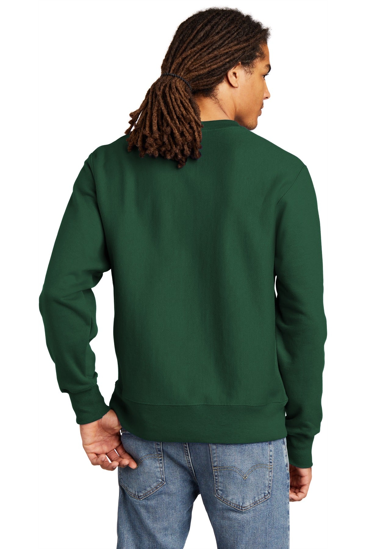 Champion   Reverse Weave   Crewneck Sweatshirt - Dark Green