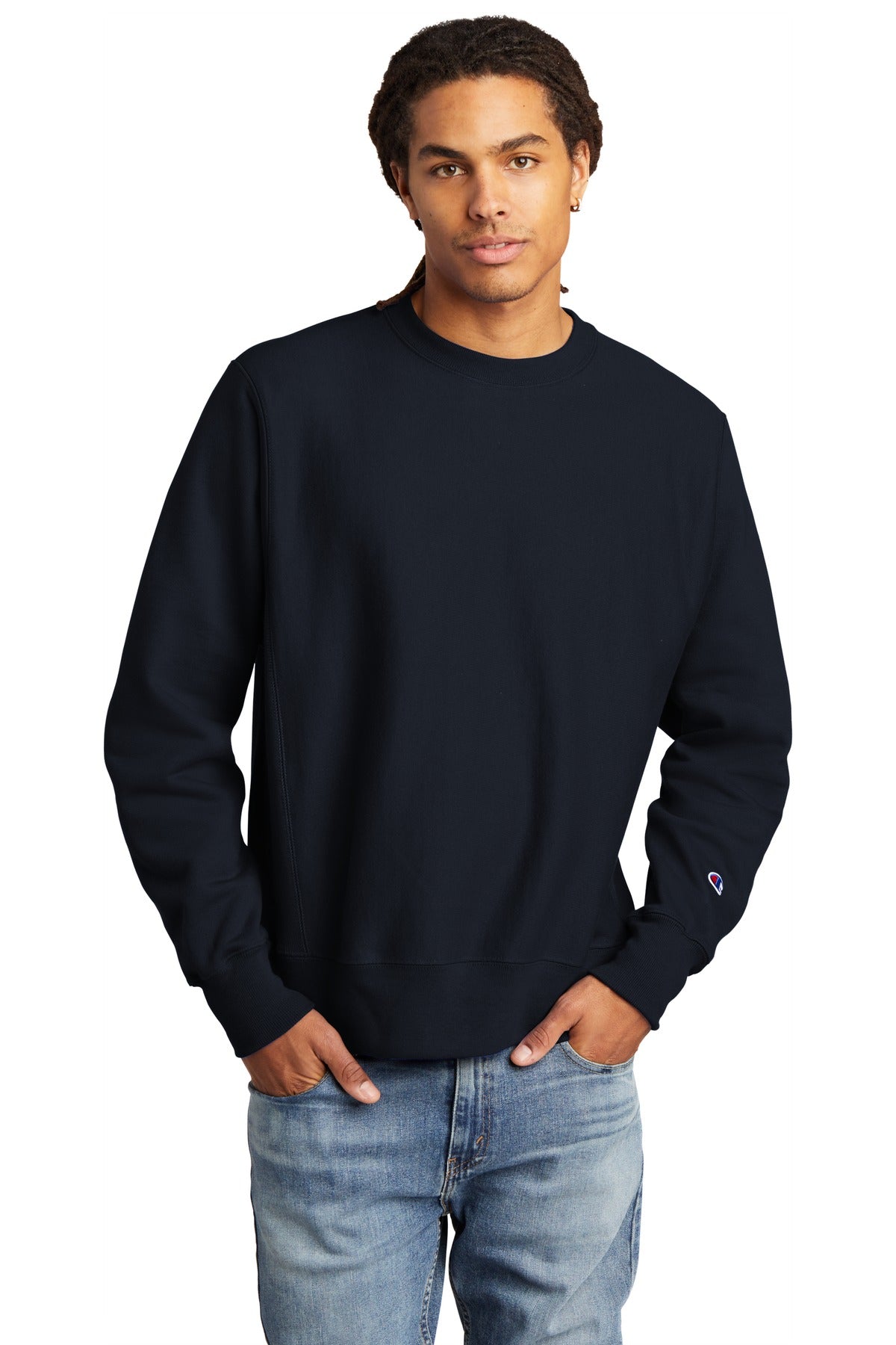 Champion   Reverse Weave   Crewneck Sweatshirt - Navy