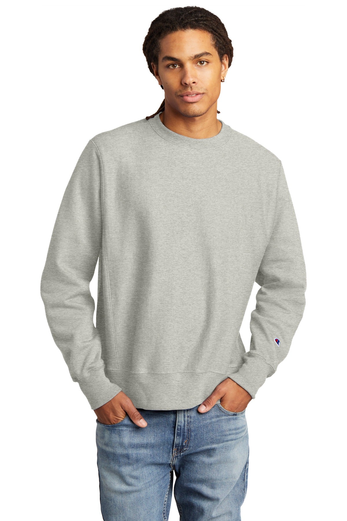 Champion   Reverse Weave   Crewneck Sweatshirt - Oxford Grey