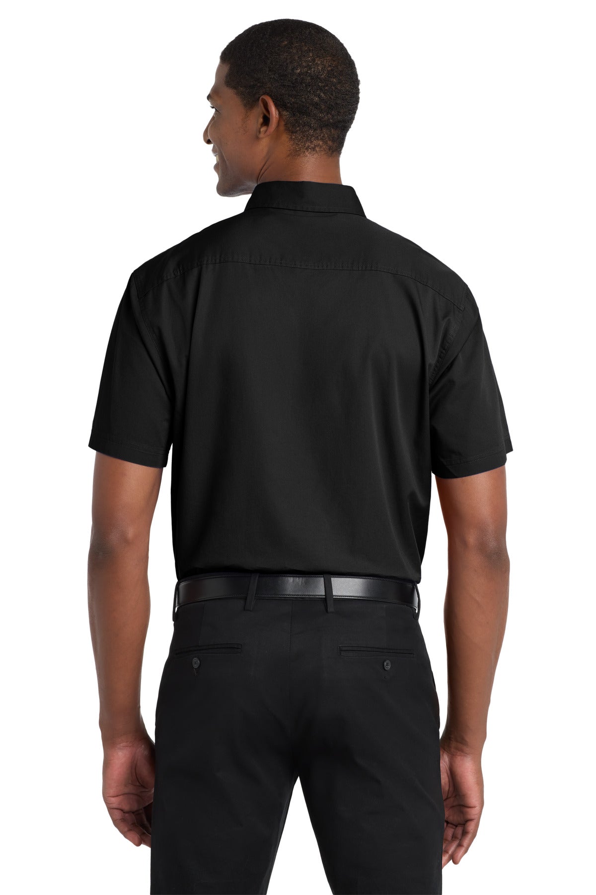 Port Authority Short Sleeve Twill Shirt - Black