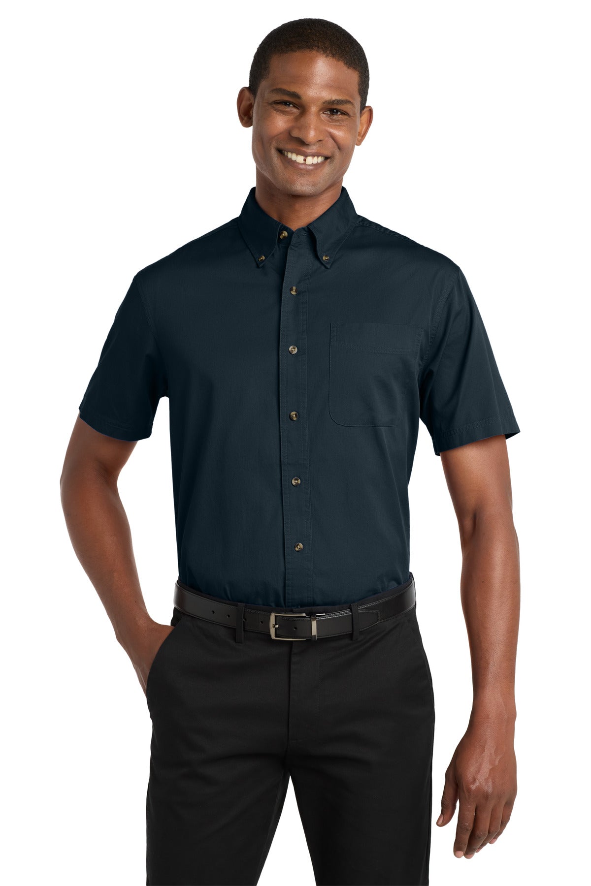 Port Authority Short Sleeve Twill Shirt - Classic Navy