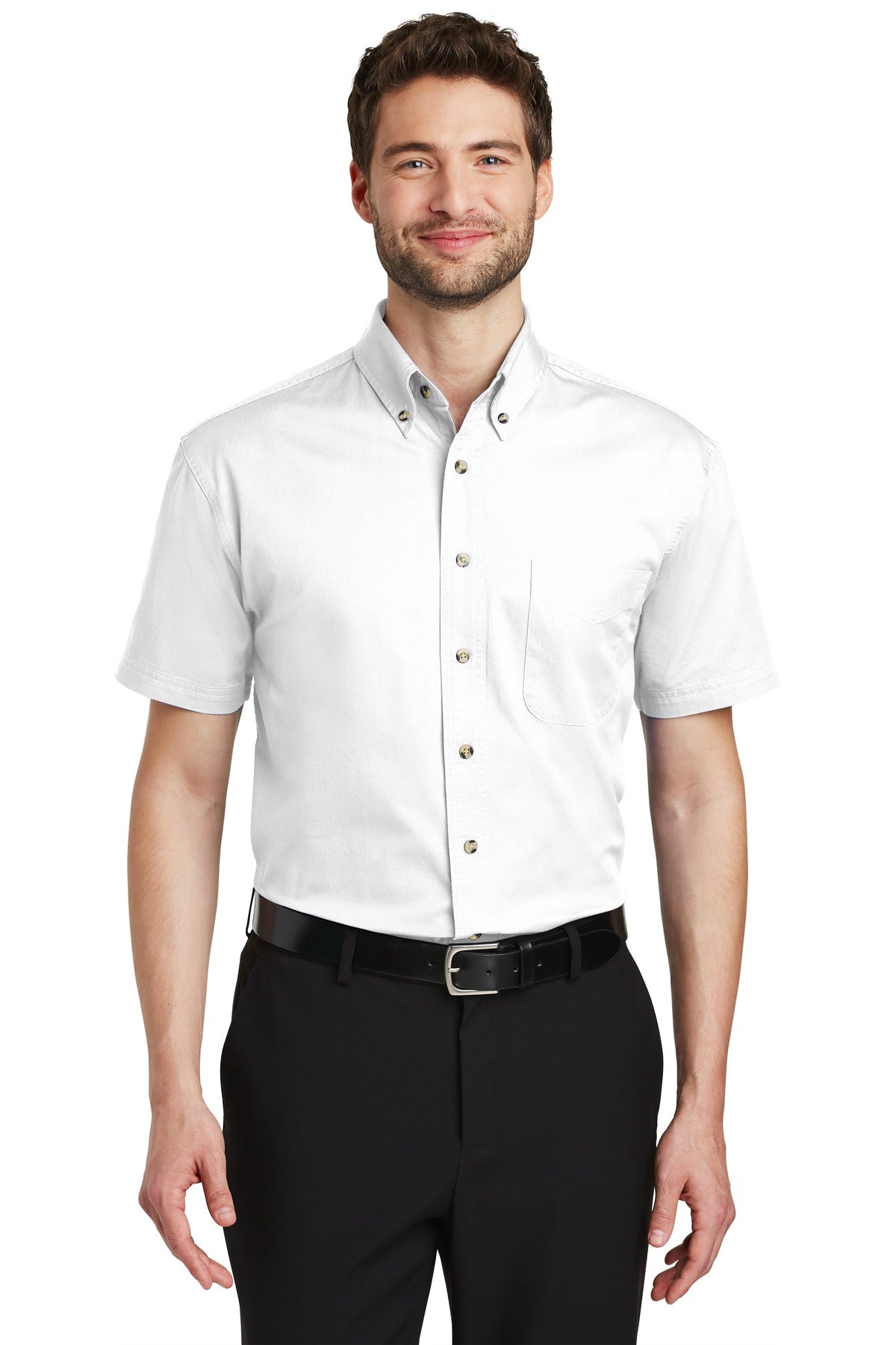 Port Authority Short Sleeve Twill Shirt - White