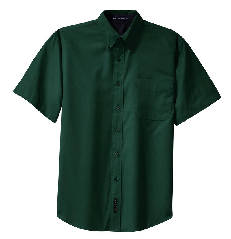 Port Authority Tall Short Sleeve Easy Care Shirt - Dark Green/ Navy
