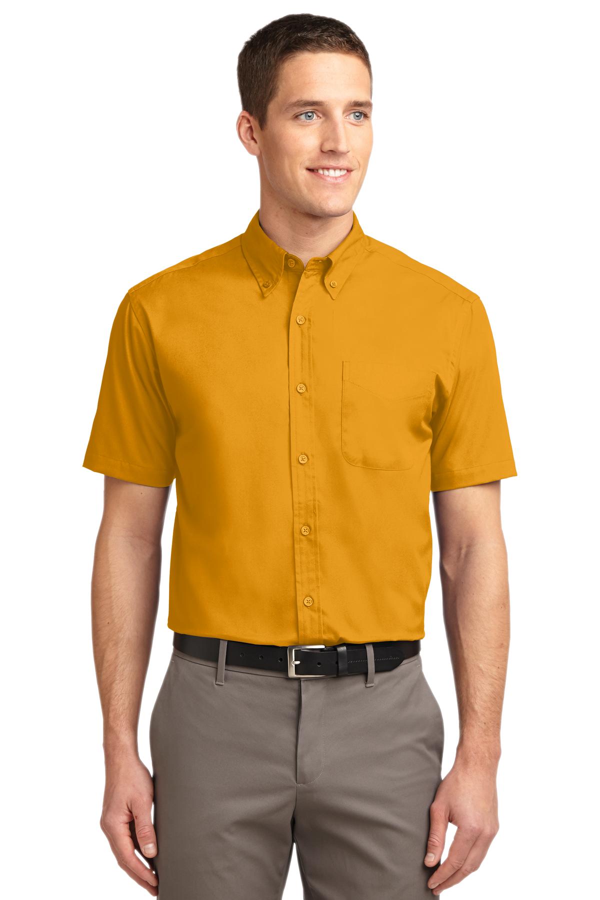 Port Authority Short Sleeve Easy Care Shirt - Athletic Gold/ Light Stone