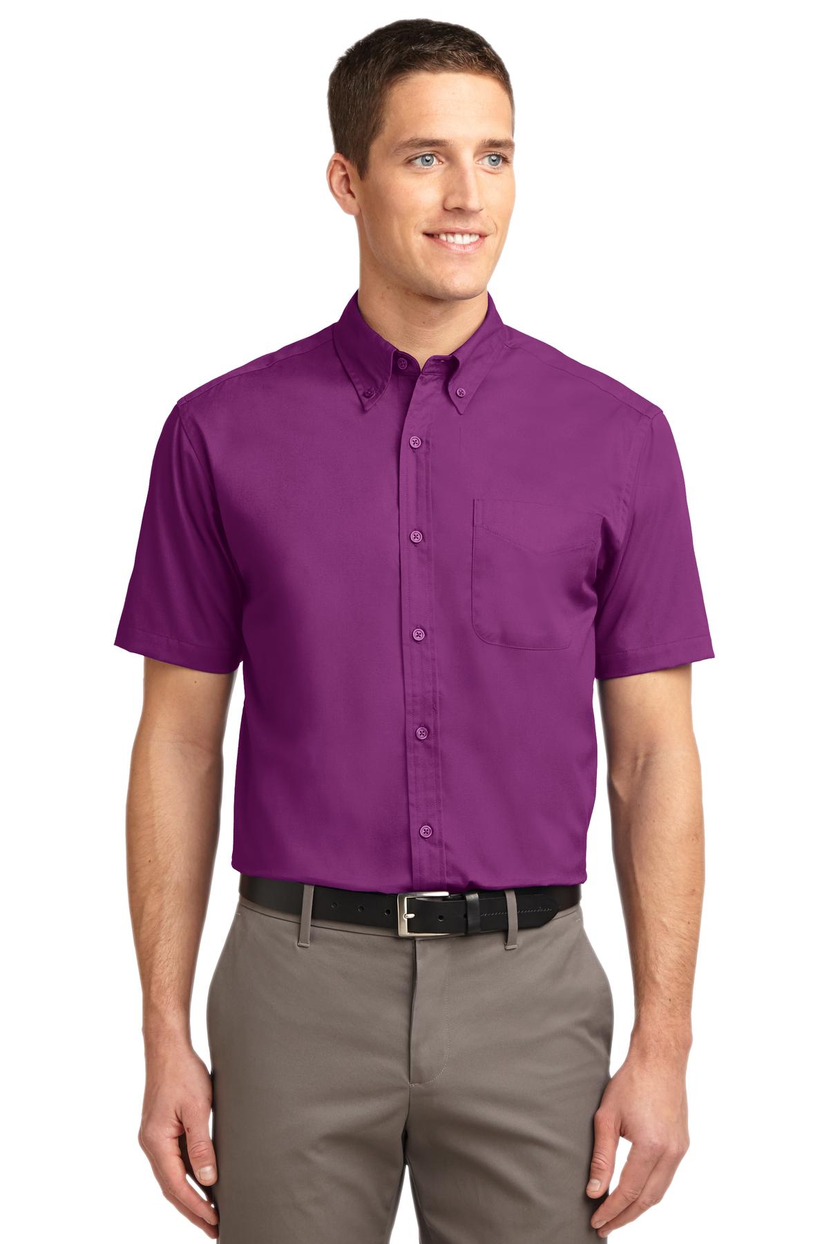 Port Authority Short Sleeve Easy Care Shirt - Deep Berry