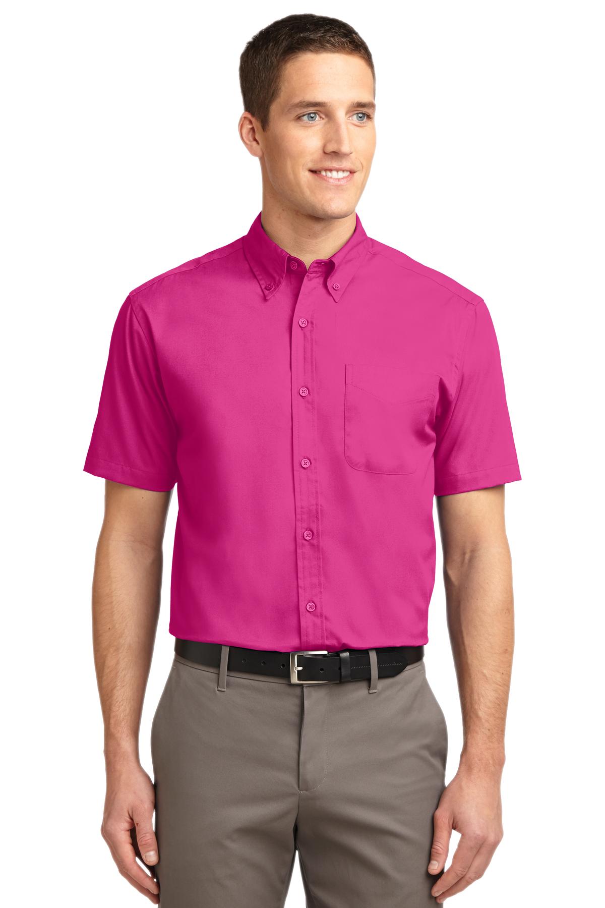 Port Authority Short Sleeve Easy Care Shirt - Tropical Pink