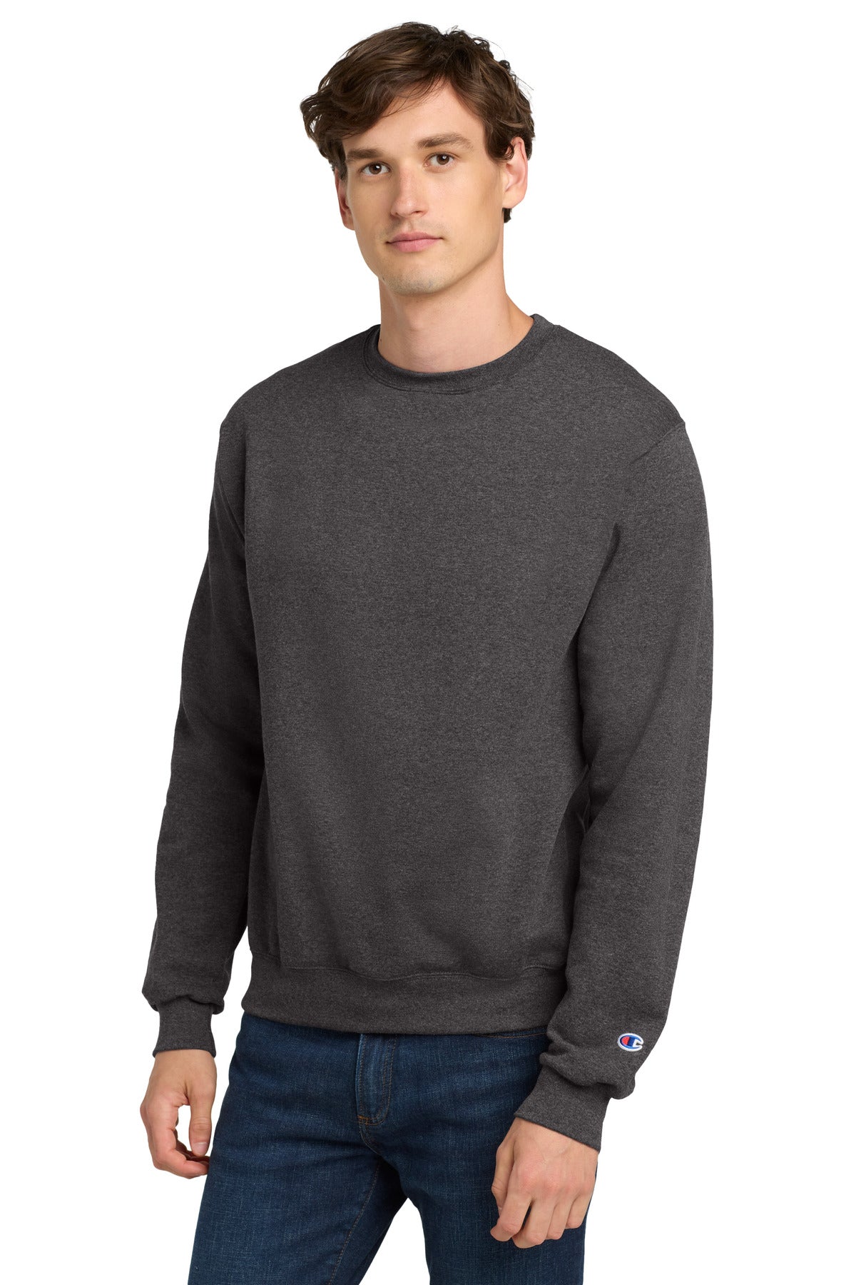 Champion  Powerblend Crewneck Sweatshirt - Charcoal Heather