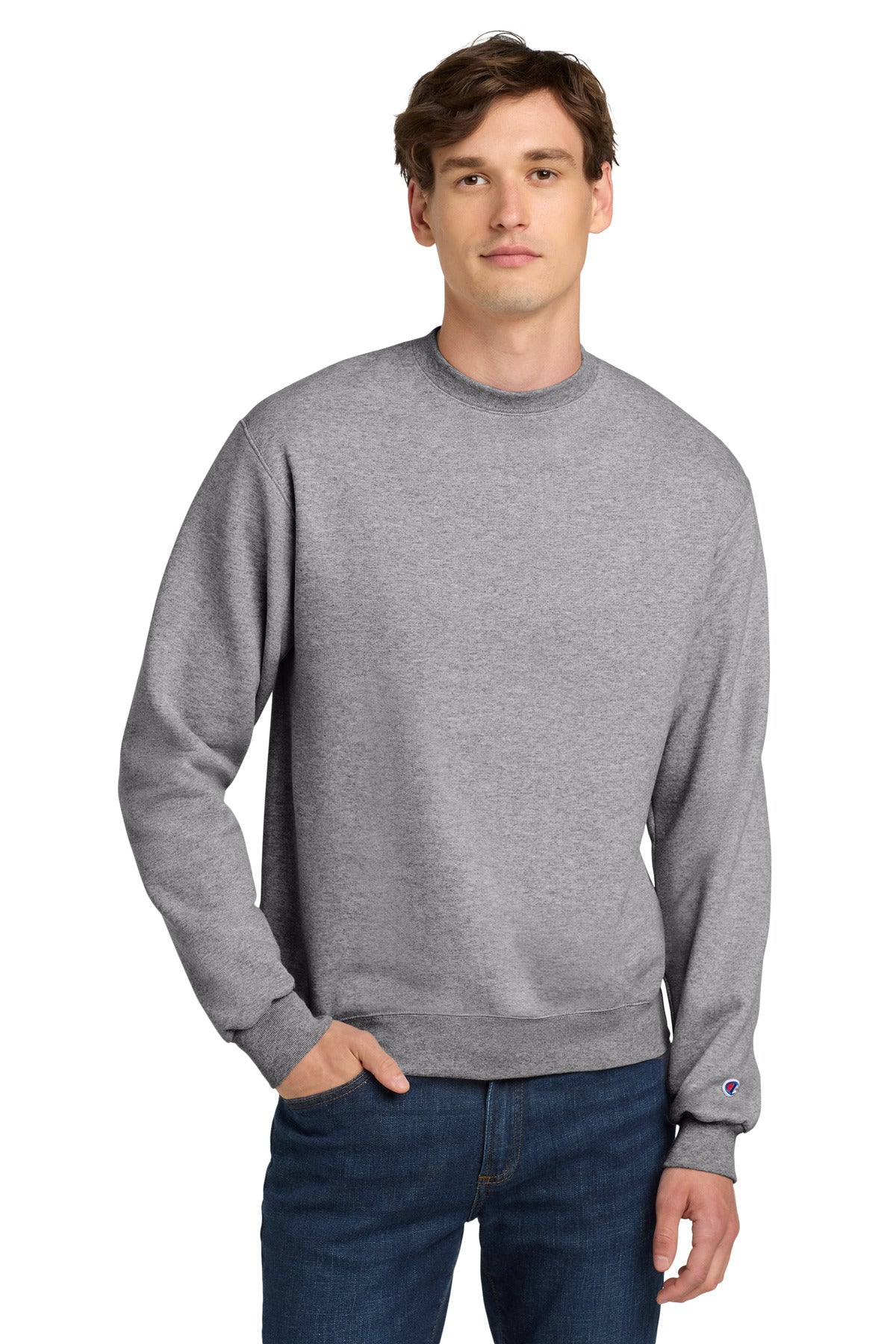 Champion  Powerblend Crewneck Sweatshirt - Light Steel