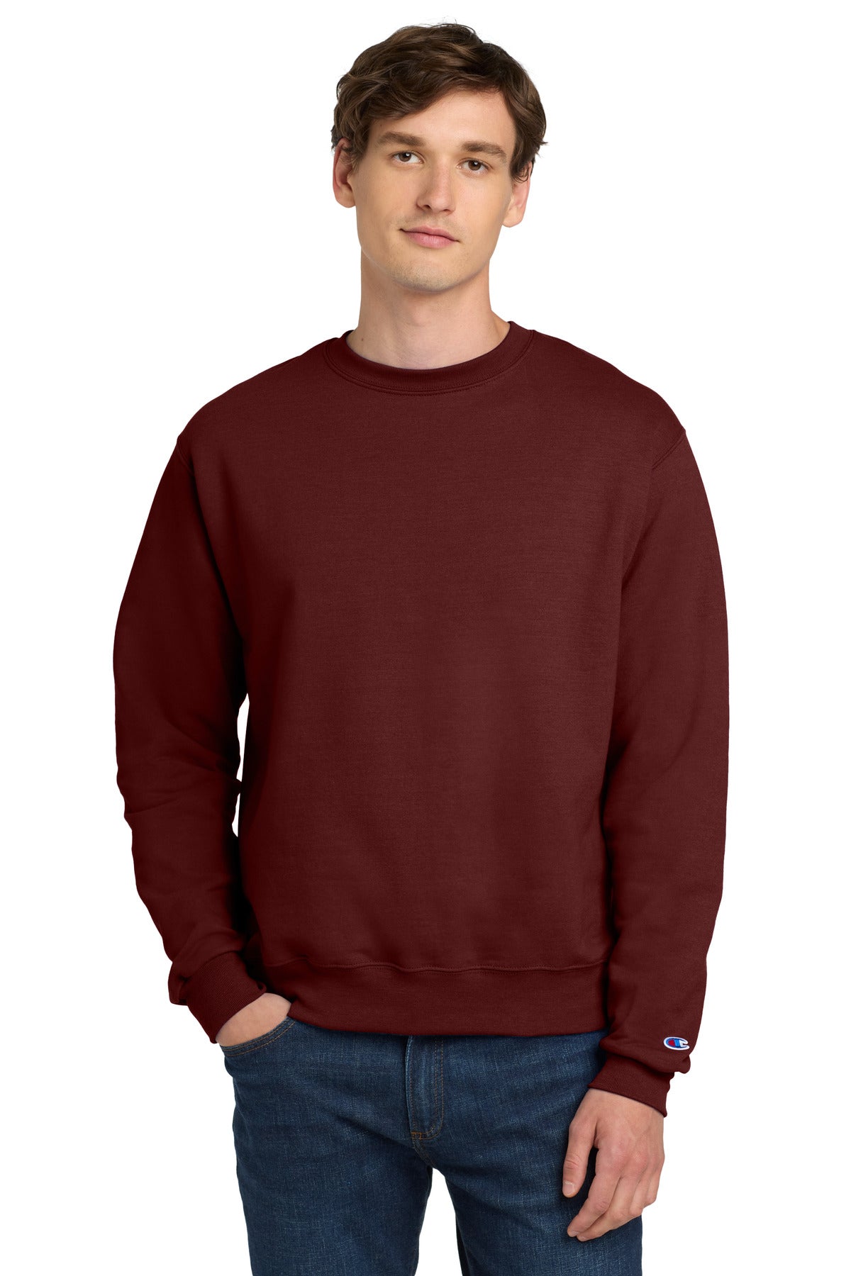 Champion  Powerblend Crewneck Sweatshirt - Maroon
