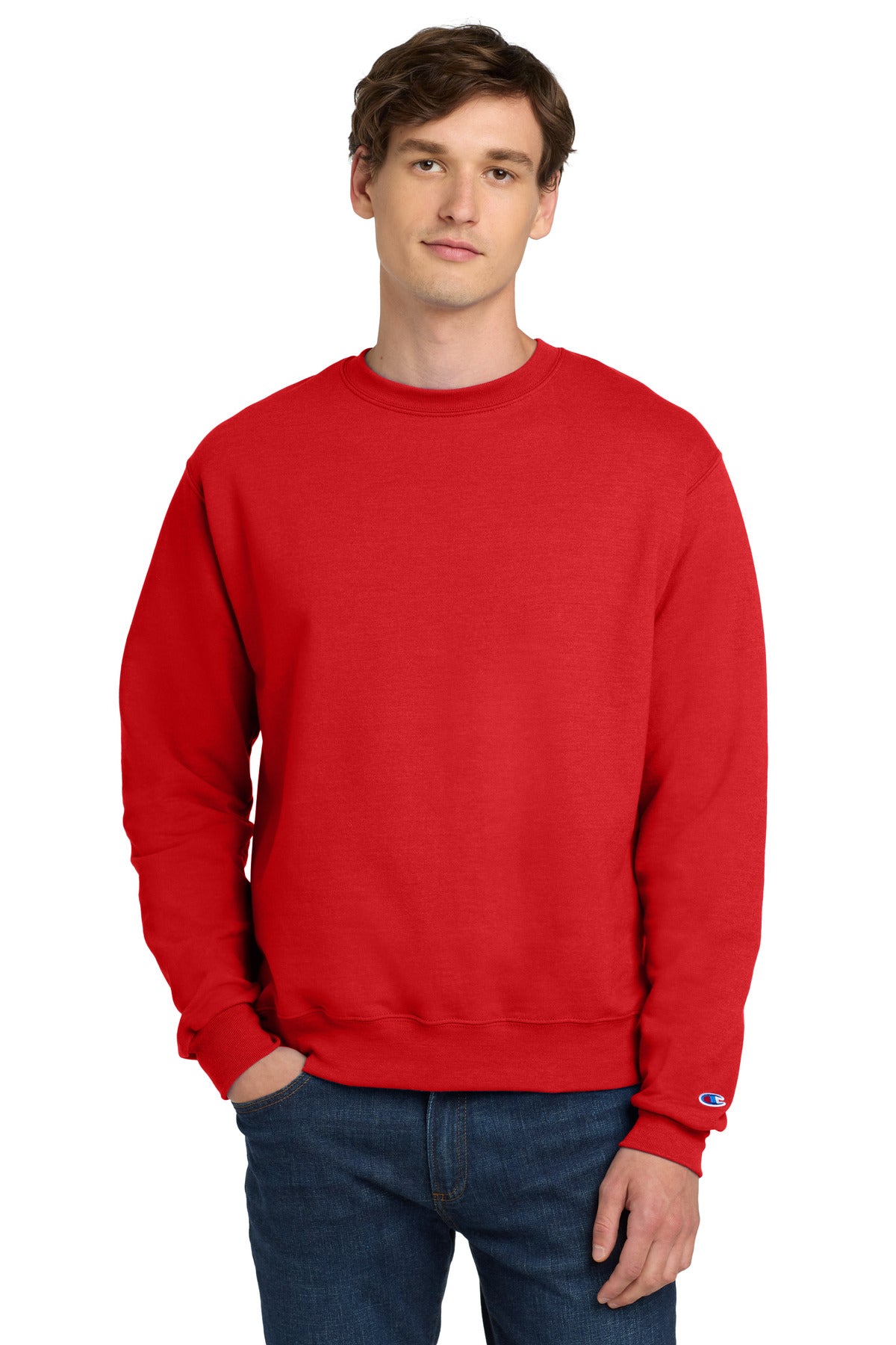 Champion  Powerblend Crewneck Sweatshirt - Scarlet